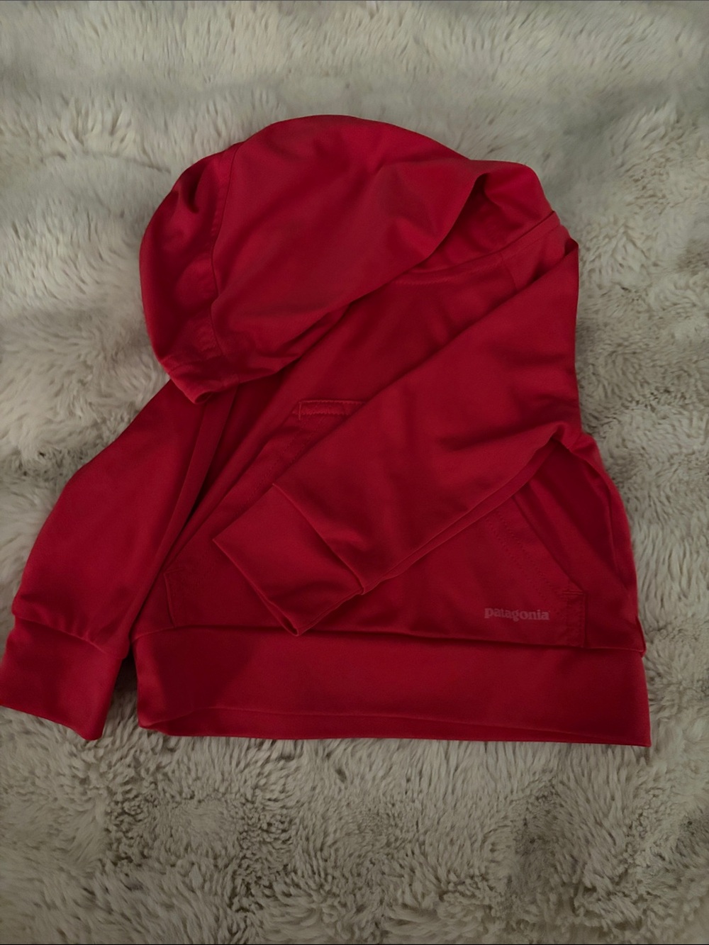 Pink Patagonia baby hoodie/rash guard